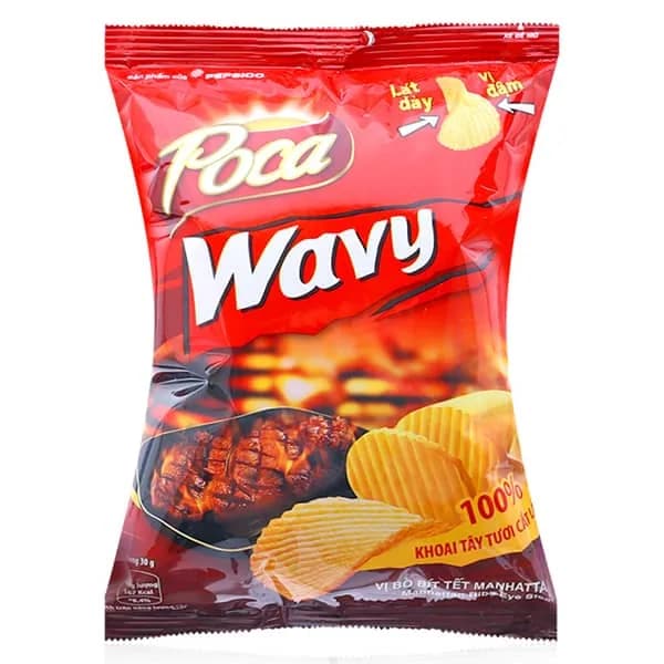 Poca Snack Wavy Manhattan 100g x 16