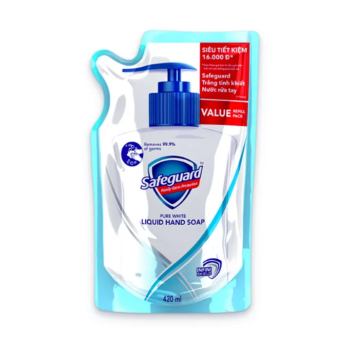 Safeguard Body Care Hand Washing Liquid Pure White 420ml
