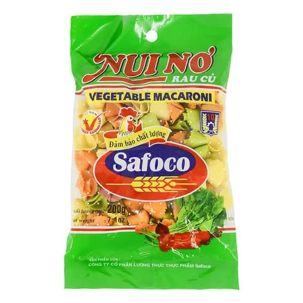 Safoco Instant Noodles Vegetable Macaroni Circular Shaped 200g