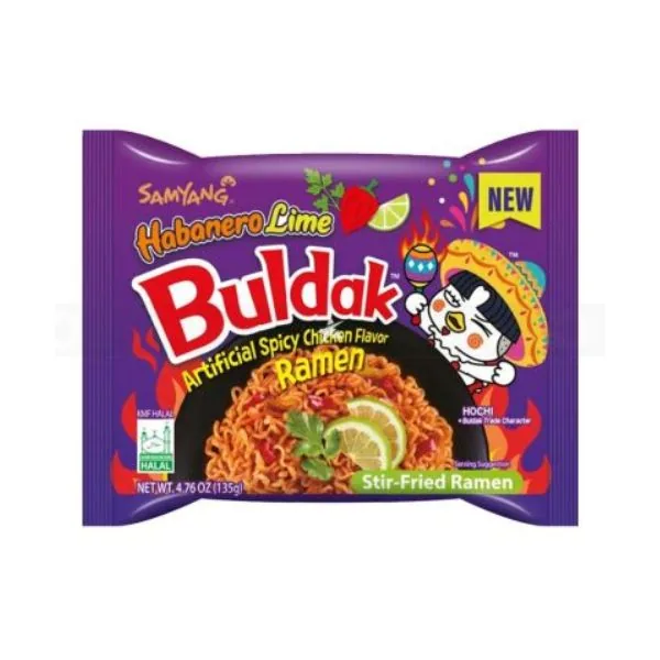 Samyang Instant Noodles Buldak Habanero Lime Hot Chicken Ramen 135g