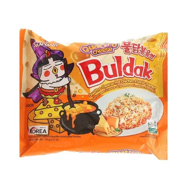 Samyang Instant Noodles Buldak Quattro Cheese Ramen Hot Chicken Ramen 145g