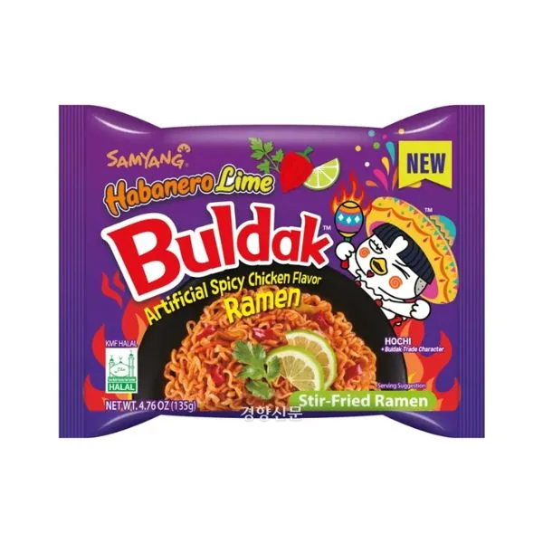 Samyang Instant Noodles Habanero Lime Buldak Hot Chicken Ramen 140g