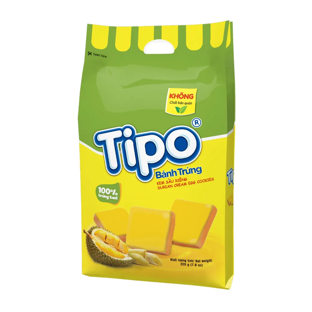 Tipo Biscuit Cream Egg Durian 220g
