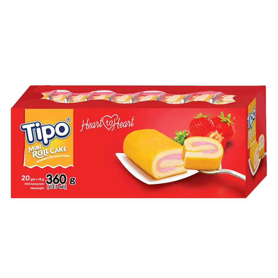 Tipo Cake Mini Roll Strawberry Cream 360g