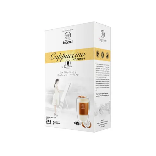 Trung Nguyen Coffee Legend Cappuccino Coconut 3in1 Instant 12Sticks 18g
