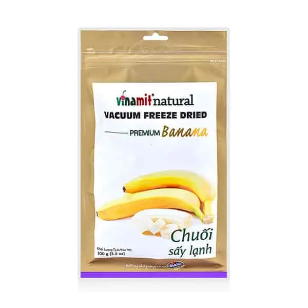 Vinamit Dried Fruit Vacuum Freeze Banana 100g