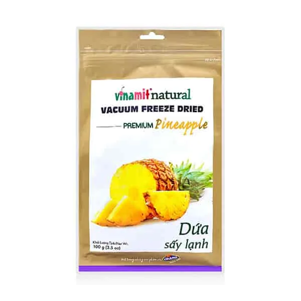 Vinamit Dried Fruit Vacuum Freeze Pineapple 100g