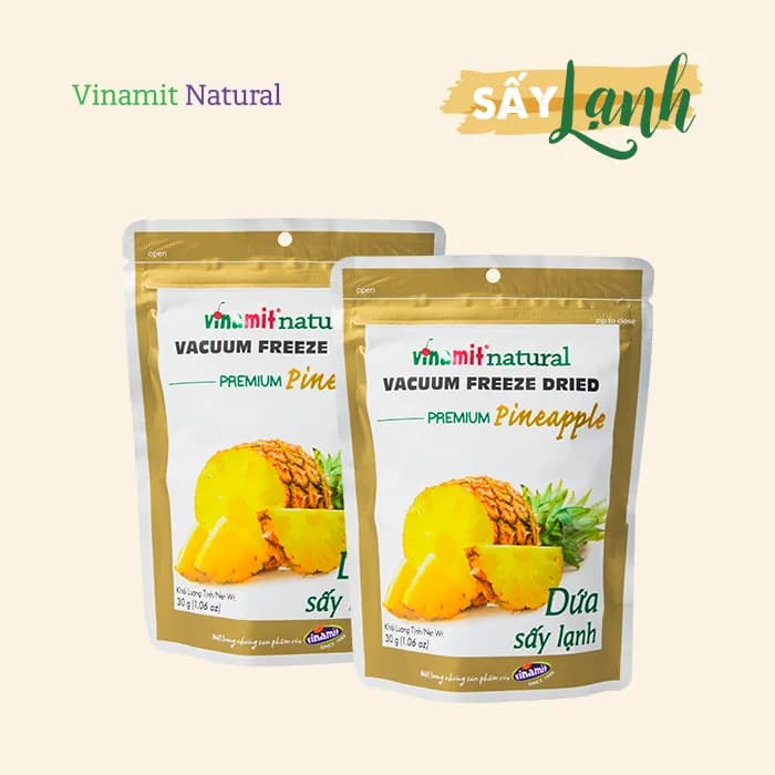 Vinamit Dried Fruit Vacuum Freeze Pineapple 30g